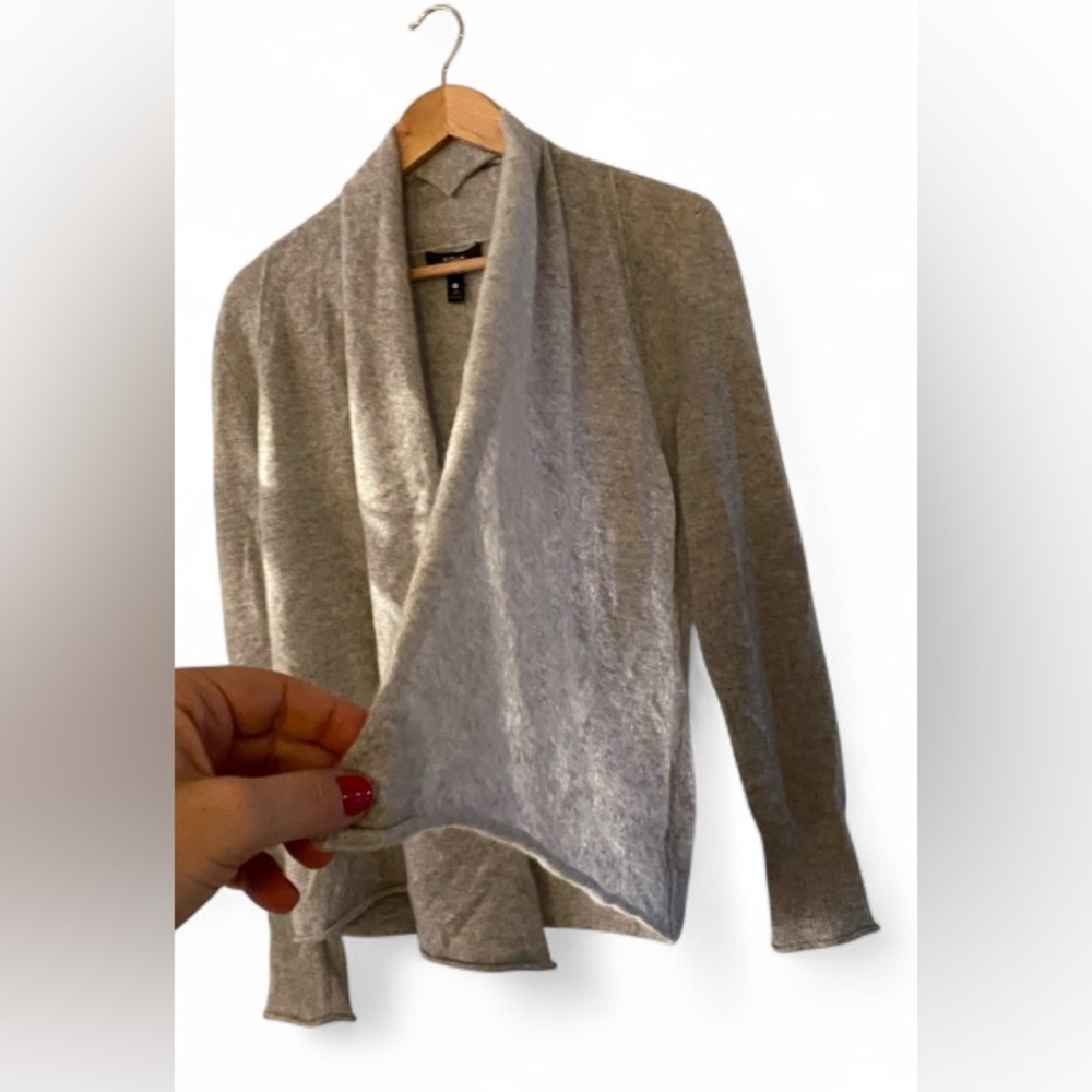 NWT Aqua Cashmere Cardigan Women’s size XL Waterfall Draped Open - Picture 4 of 10